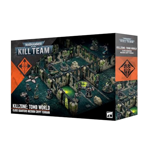 Games Workshop Killzone: Tomb World – Modular Necron Terrain Set for Kill Team with Game Board, 25 Pieces, and Customizable Layout