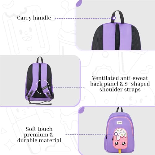 Image of F Gear Cocoa 23L Backpack|Soft Touch|Colourful & attractive theme brings a fun space-inspired look|with two Spacious Compartments,1 Front Pocket & Water Bottle Holder