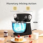 Stand Mixer,12 Speed Tilt-Head Electric Mixer With 5.3 Quart Stainless Steel Mixing Bowl,Kitchen Mixer With Egg Whisk, Dough Hook, Beater & Baking Spatula, BLACK - Image 4