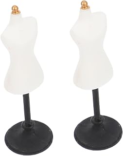 COHEALI 2 Pçs Mini Suporte De Manequim Acessórios Para Bebês Vestido Formal De Bebê Mini Brinquedos Para Meninas Cabides De Roupas De Boneca Manequim De Costura Vestido De Boneca Formas