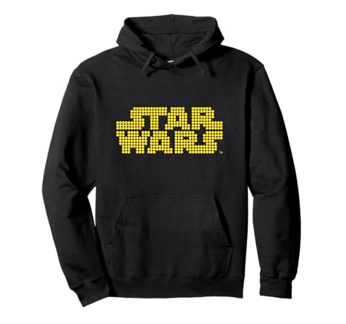 Sweat Star Wars Logo Yellow Dots au motif pixelisé jaune et coupe hoodie