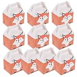 VERDANVERSE 20 Stück Teiliges Niedliche Candy Boxen aus Papier mit Fuchs motiv Kleine Geschenkverpackungen für Shower Geburtstagsfeier Tier party Nachhaltige Süßigkeiten Keksdosen