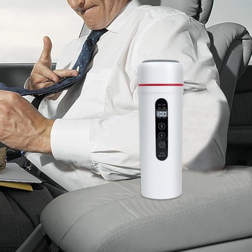Tetera eléctrica portable 0.4L diseño acero blanco miniatura 6