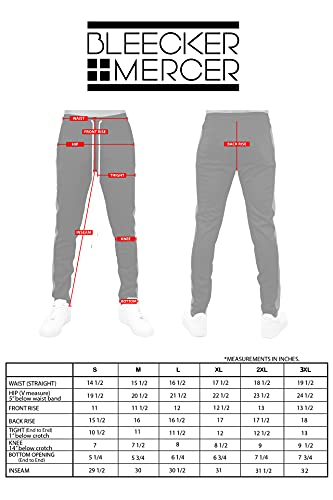 Bleecker And Mercer Mens Slim Fit Track Pants W/Side Stripes Zippered Joggers (P805- Purple/Yellow Side, L) #TOP7