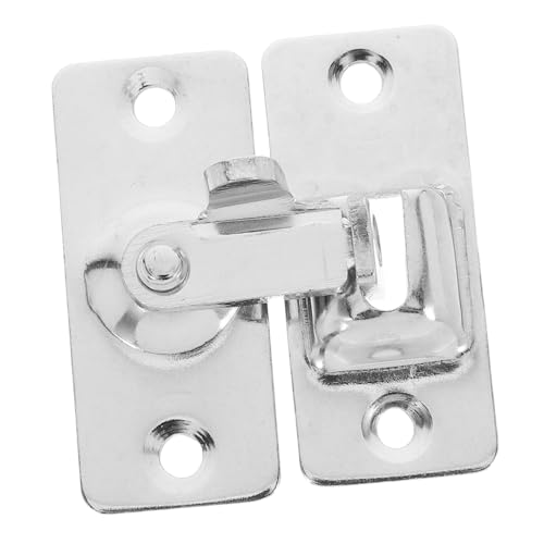 GANAZONO 2個 ステンレス製直角スライドドアロック 簡単取付け省スペース設計 室内引き戸用 補助錠 玄関 バスルームの防犯 盗難防止