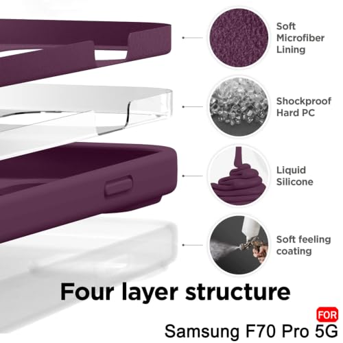 Image of TheGiftKart Genuine Liquid Silicone Back Cover Case for Samsung Galaxy F70 Pro 5G | Soft Micro-Fibre Lining Inside | Camera Protection Bump | Shockproof Back Cover Case (Silicone, Maroon)