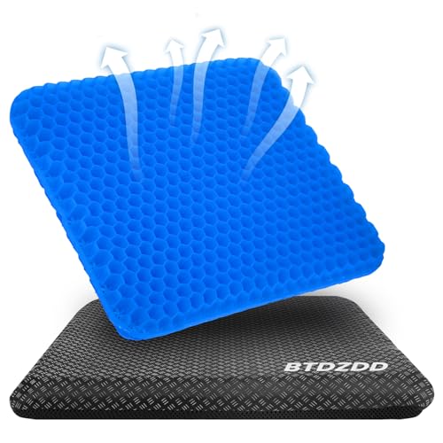 BTDZDD cojín de Gel，Asiento de Gel cojin Silla Oficina，Asiento para coxis ortopedico，Ideal para Coche, Oficina y Silla Ruedas