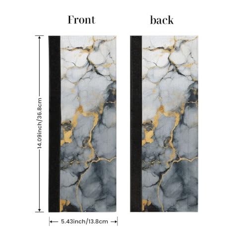 Image of Pardick Refrigerator Door Handle Covers Set of 2, Grey Marble Fridge Handle Covers Appliance Handle Covers Protector for Microwave Oven Stove Dishwasher, Keep Your Kitchen Appliance Clean
