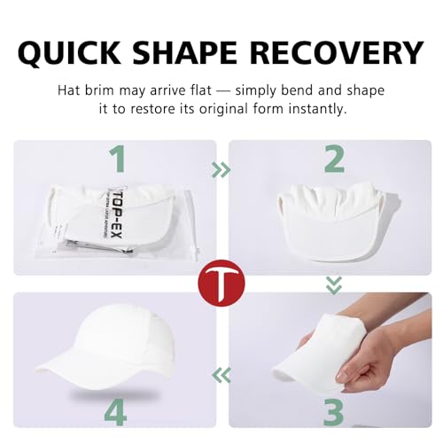 Image of TOP-EX ChicPony UPF 50+ Cooling High Ponytail Baseball Cap for Women | Cool-touch wicking band, hidden 4 in slot fits high /low ponytails; 2.3 oz, packable, airy, quick-dry, adjustable for sports
