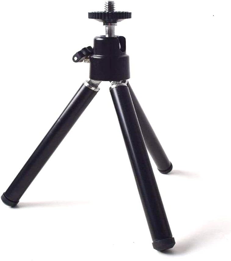Pocket Mini Tripod 6.6-18.4 cm, 360° Ball Head, 1/4″ Screw Desk Stand for Mini Projector, Mirrorless Camera, Webcam, LED Light, GoPro