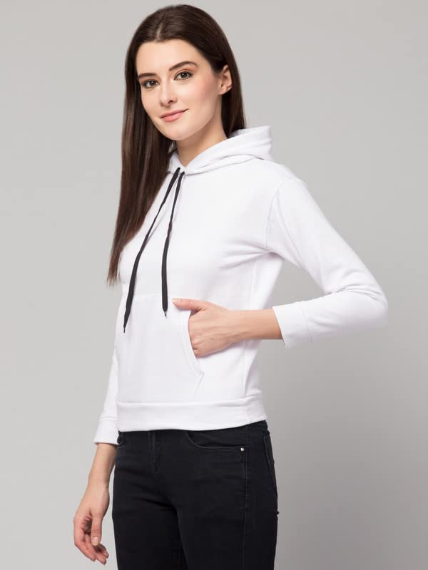 Image of Women's Fleece Plain Hoodie