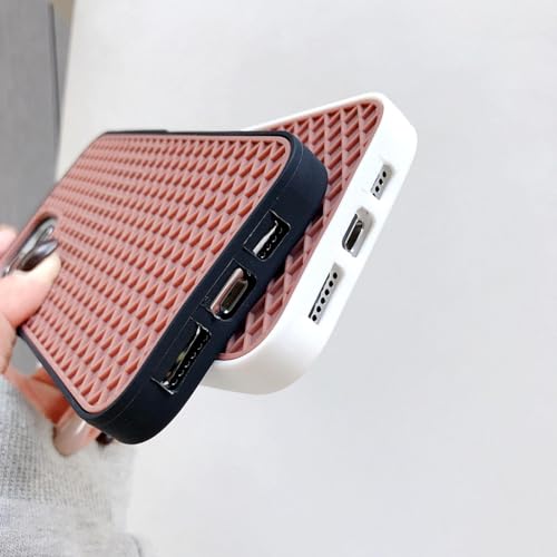 Coque silicone iPhone 12 / 12 Pro Vans marron gaufré