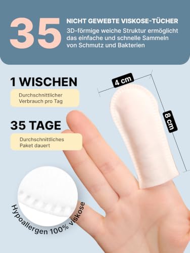 Tränenflecken Wipes Hund & Katze | Augenpflege Finger:Pads | 35 Stück