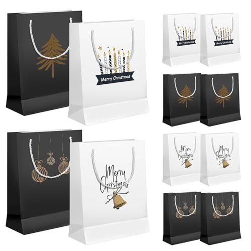12 Stück XXL Geschenktüten Weihnachten Weihnachtstüten Groß,...