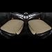 EDEALYN Four Seasons General PU Leather Breathable Comfortable Car Interior Seat Cushion Cover Pad Mat for Auto Car Supplies Office Chair,2 PCS (Beige)