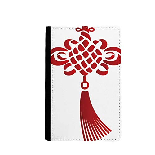 Porte-passeport Chine motif nœud rouge étui passeport voyage