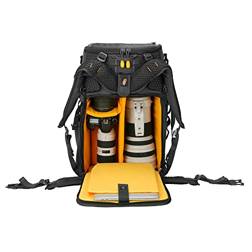 Image of VANGUARD Alta Sky 68 Camera Backpack - 34L Capacity, Rear Access, Super-Telephoto & Drone Compatible, Fits 16 inch Laptop | Rear and Top Access, Supports Up to 800mm Super-Telephoto, Custom Dividers, Rain Cover