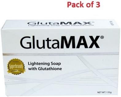 (Pack of 3) GlutaMAX Lightening Soap With Glutahione Great For All Skin Type 135 gm Bar