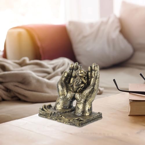 GANAZONO 2 Peças Decoração Artesanato Em Resina Decoração Dourada Decoração De Casa Dourada Estátua