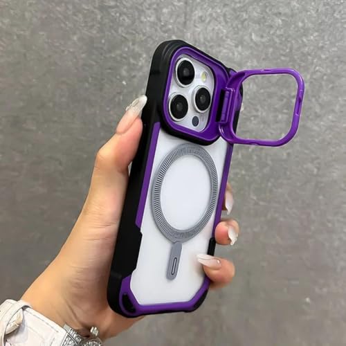 Coque antichoc magnétique pour iPhone 11 violette pliable