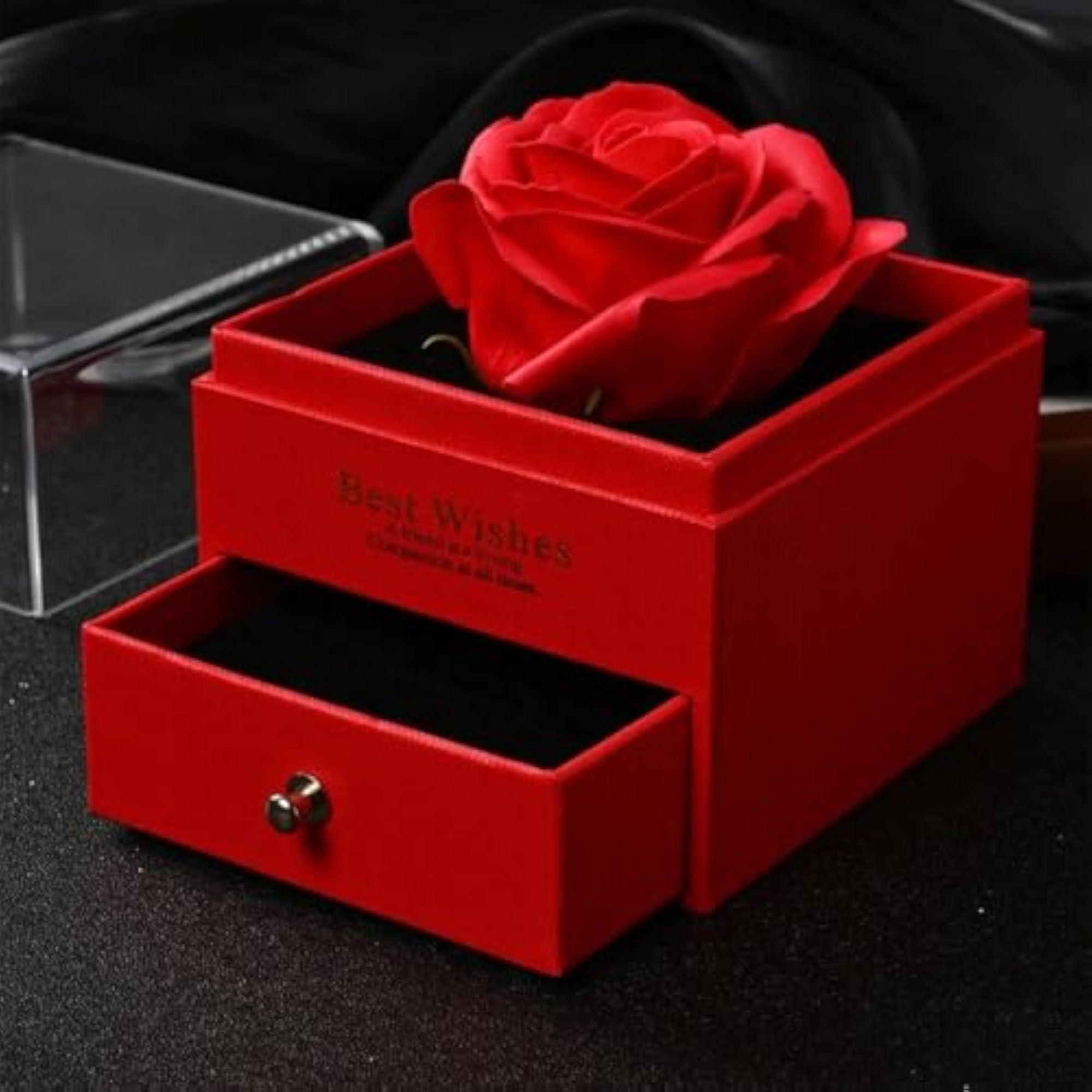 Preserved Red Rose Flower Gift Box
