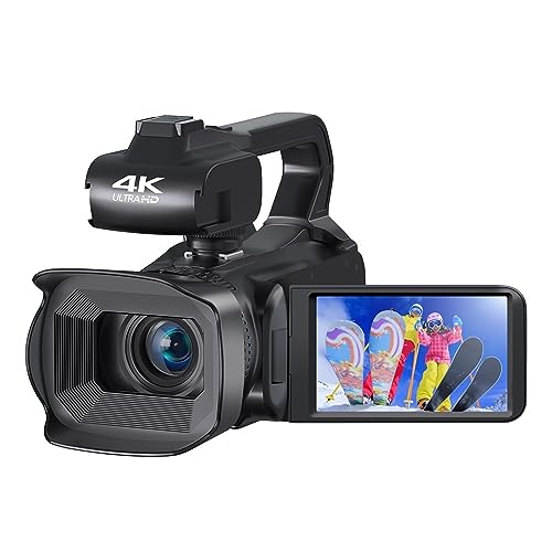 Caméscope Numérique 4K DELURA avec écran tactile pour vlog créatif