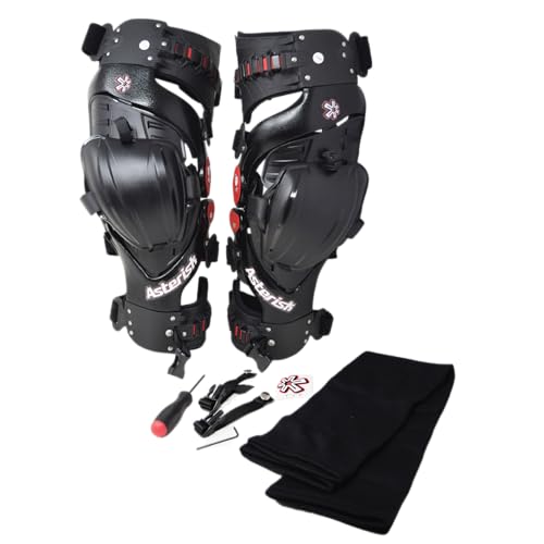 Asterisk Ultra Cell 4.1 - Advanced Knee Protector Brace for Motocross, Snowboarding, Wakeboarding, Off-Roading, Football, & More - (Pair, Large)