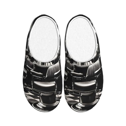Pantoufles EdWal chaudes et antidérapantes pour homme et femme en noir