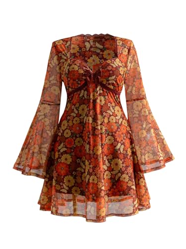 BEAUDRM Women's Y2k Plus Size Hippie Vintage Boho Dress...