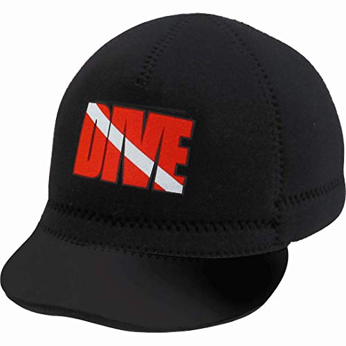 Innovative Scuba Squid Cap with Dive Flag - Black