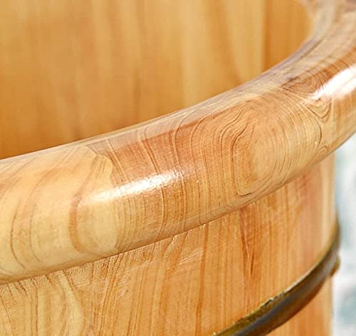 Balde de madera sólido para spa de pies y sauna miniatura 2