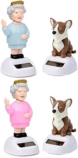 Queen and Corgi Solar Powered Pal Set of 2