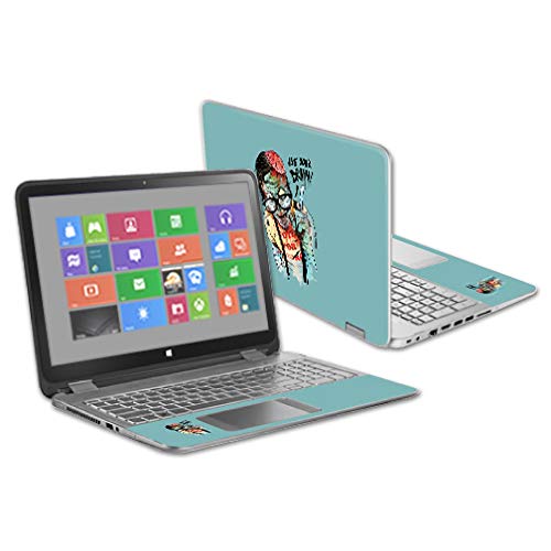 MightySkins Vinyl Decal Skin For HP Envy X360 15z (2016) - Twisted Mind Design, Made In USA