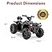 Best Choice Products 12V Kids Ride-On Electric ATV, 4-Wheeler Quad Car Toy w/Bluetooth Audio, 2.4mph Max Speed, Treaded Tires, LED Headlights, Radio - Black