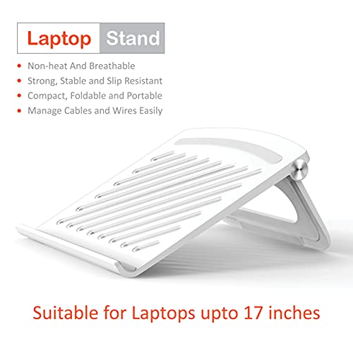 Image of TANTRA Laptop Stand, Folding Stand for Laptop, Portable Laptop Holder (White)