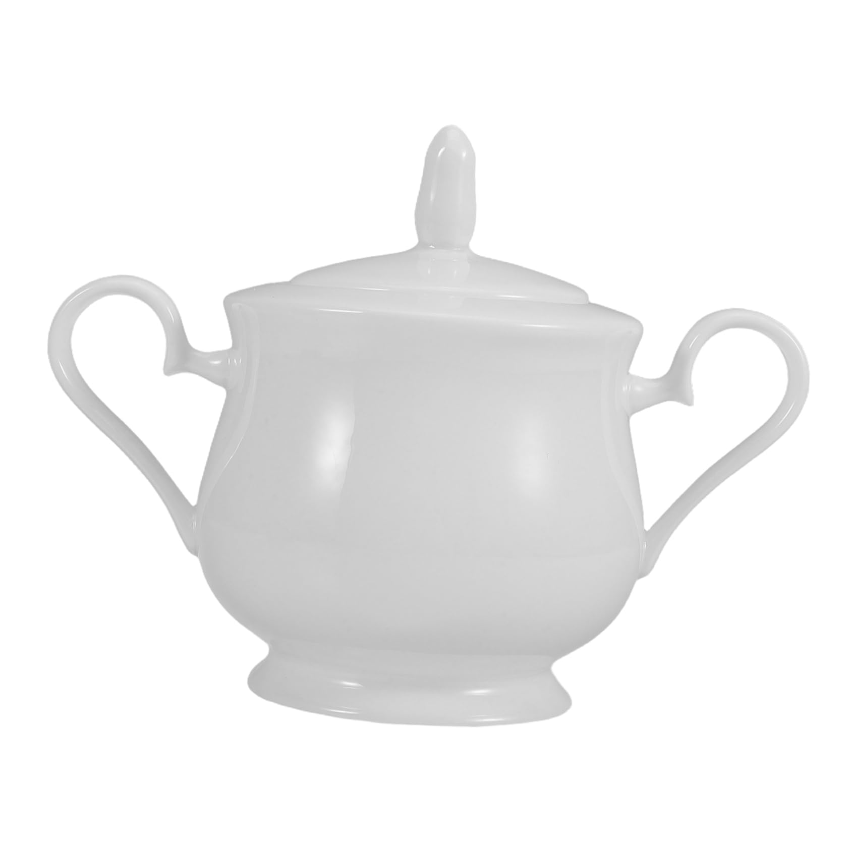 Cabilock Modern Ceramic Sugar Canister 370ml Candy Bowl Airtight Lid for Kitchen Home Decor