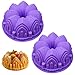 NALCY Stampo in Silicone per Torte,Tortiera Silicone a Forma di Castello,Antiaderente Silicone stampi per Tortiera,Gelatina, Budino,Focaccina,Stampo in SiliconeTorta di Cottura 2pc(viola )