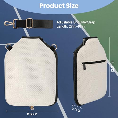 Pickleball Paddle Bag,Large Pickleball Bag for Men & Women,Waterproof Paddle Bag,Stylish Quilted Pickleball Bag,Fits All Paddles,Ideal Pickleball Gifts - Image 4