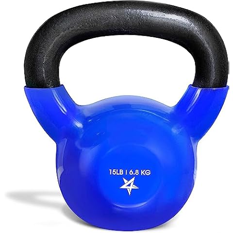 Yes4All Vinyl Coated Kettlebell Weights Set – 15 lbs Cover