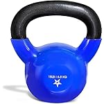 Yes4All 5-65lbs Kettlebells Vinyl Coated Cast Iron for Dumbbell Weights Exercises, Gym, Fitness, Full Body Workout Equipment Push up, Grip and Strength Training