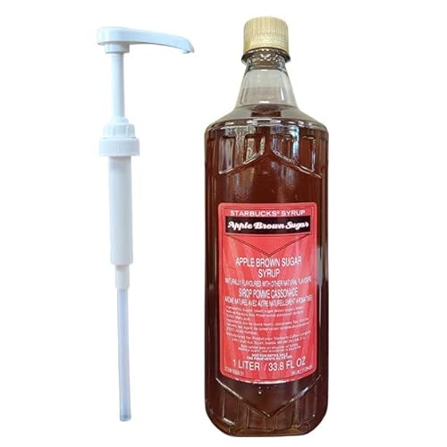 Starbucks Authentic Flavoring Syrup For Coffee And Tea With White Pump, 33.8 Fl Oz (Apple Brown Sugar) #TOP10