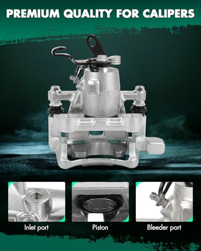 Image of SCITOO - Rear Left Driver Disc Brake Caliper For Audi,For Volkswagen | Models - For A3 08,For A3 Quattro 06-07,For Golf 2010,For GTI 06-09,For Jetta 05-10,For Rabbit 06-09 19B2976, Direct-fit