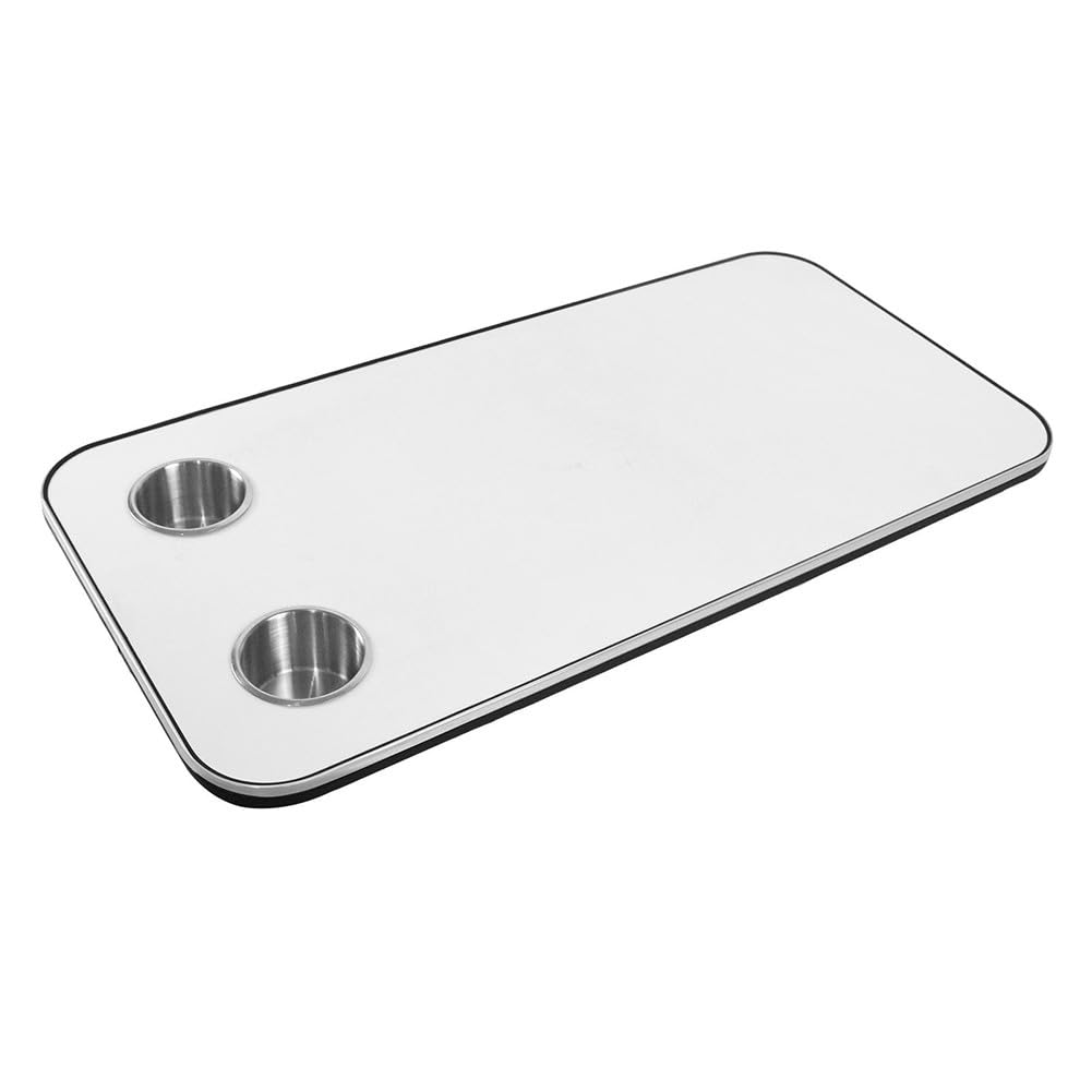 Tavolo in legno massello per camper, 800 x 400 mm, con 2 portabicchieri in acciaio inox, per camper, barca, yacht, ufficio, L-128
