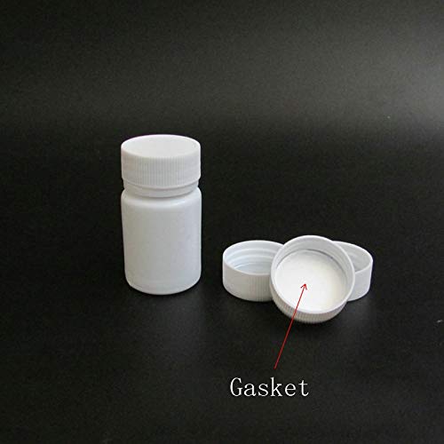 X-BAOFU 100 stücke 15ml / 20ml / 30ml / 60ml / 100ml Kunststoff PE White Leere Dichtungsflaschen Massive Pulver Medizin Pille Fläschchen Reagenz Packungsbehälter ( Farbe : Plastic , Größe : 50ml )