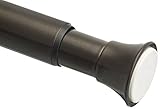 Amazon Basics Tension Curtain Rod, Adjustable 54-90' Width - Bronze, Classic Finial