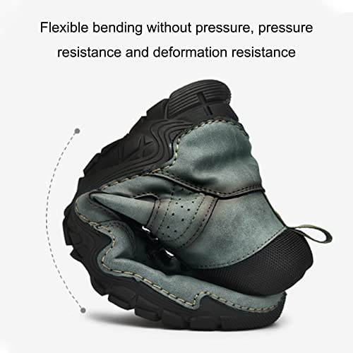 PURCHAWEE Men's Outdoor Non-Slip High-Top Hiking Shoes Sneakers,Breathable Lightweight Soft Trekking Hunting Sneakers Chukka Boots3