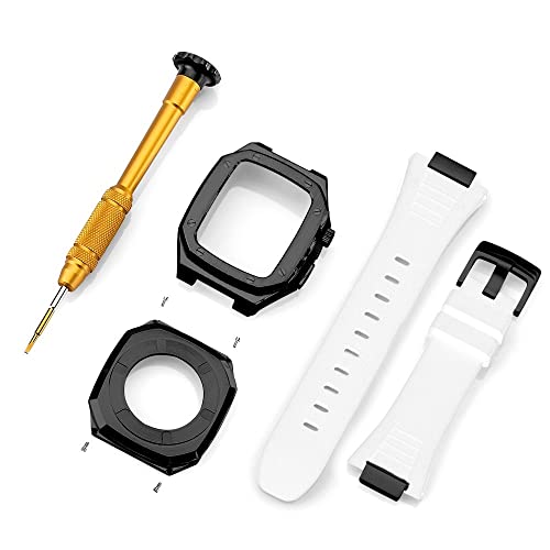Boîtier acier Apple Watch 44mm antichoc avec bracelet métallique intégré