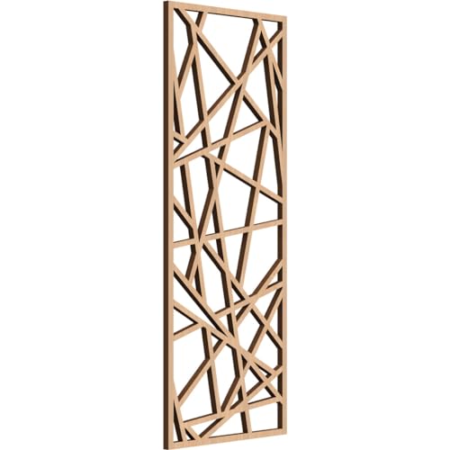 Image of Conway Decorative Pierced Fretwork Wood Wall Panels, 11 3 /8 inchW x 29 3 /8 inchH x 3 /8 inchT, Hickory