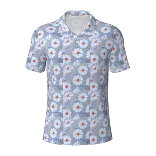 Polo à manches courtes respirant Daisy Blue pour homme idéal en été