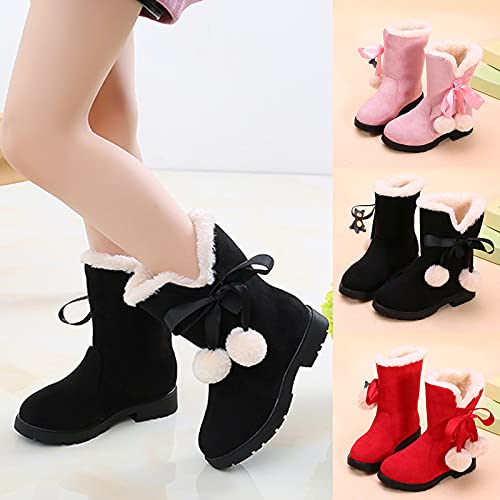 Little Girls Princess Snow Boots Winter Cozy Fleece Fashion Ankle Booties Indoor Outdoor Boots with Fluff 𝐁all2